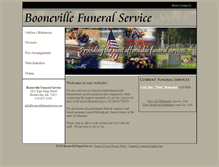 Tablet Screenshot of boonevillefuneralservice.com